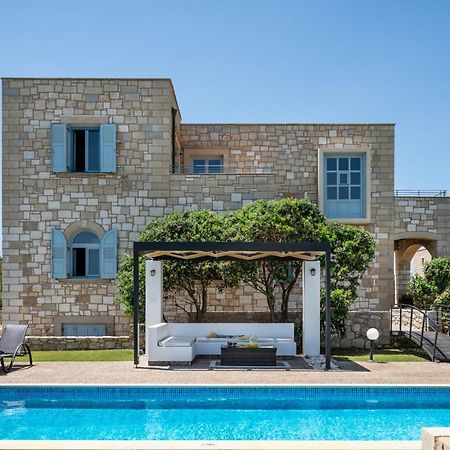 Beachfront Villa Turquoise With Private Pool, Bbq And Ping Pong Table Ханья Экстерьер фото